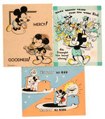 MICKEY MOUSE GET WELL SOON SIX PIECE GREETING CARD LOT.