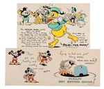 MICKEY MOUSE GET WELL SOON SIX PIECE GREETING CARD LOT.