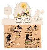 MICKEY MOUSE GET WELL SOON SIX PIECE GREETING CARD LOT.