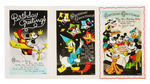 MICKEY MOUSE HIGH QUALITY GROUP OF FIVE BIRTHDAY POSTCARDS.