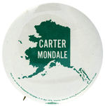 “CARTER/MONDALE” 1976 ALASKA STATE IMAGE BUTTON.