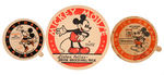 “MICKEY MOUSE” MILK AND ICE CREAM FIVE PIECE PAPER EPHEMERA LOT.