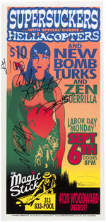 SUPERSUCKERS BAND-SIGNED CONCERT POSTER.