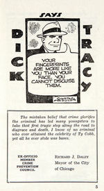 DICK TRACY "STRAIGHT FROM THE SHOULDER" ANTI-CRIME BOOKLET.