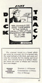 DICK TRACY "STRAIGHT FROM THE SHOULDER" ANTI-CRIME BOOKLET.