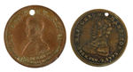 PAIR OF HARRISON 1840 TOKENS.