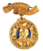 "HARRISON MORTON" RIBBON-LIKE BAR PIN WITH BEAUTIFUL SUSPENDED PORTRAIT MEDALLION.