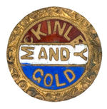 "McKINLEY AND GOLD" 1896 SCARCE LAPEL STUD.