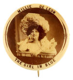 "MILLIE DE LEON" FAMOUS BURLESQUE PERFORMER CIRCA 1900 FROM HAKE COLLECTION & CPB.