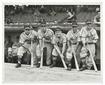 ST. LOUIS CARDINALS NEWS SERVICE PHOTO W/HOF'ERS STAN MUSIAL & ENOS SLAUGHTER.