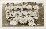 PRE-ROOKIE & HOF MEMBER MAX CAREY SOUTH BEND 1910 BASEBALL CHAMPIONS POSTCARD.