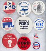 FORD TEN UNCOMMON OR SCARCE 1976 BUTTONS.