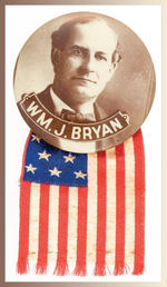 EXCEPTIONALLY NICE BRYAN 1908 REAL PHOTO BUTTON.