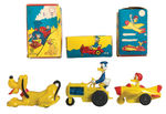 "MARX PLASTIC DISNEY FRICTION TOYS" BOXED TRIO.