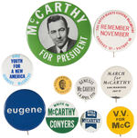 EUGENE McCARTHY TEN BUTTONS FROM 1968 MANY SCARCE.