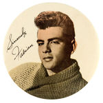 "SINCERELY FABIAN" FACSIMILE AUTOGRAPH 3.5" BUTTON.