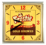 "FROSTY ROOT BEER COLD BREWED" SQUARE CLOCK.