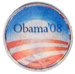 OBAMA COLLEGE PARK, MARYLAND RALLY FLASHER BUTTON.