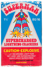 "SUPERMAN SUPERCHARGED LIGHTNING CRACKERS" FIRECRACKER LOT.