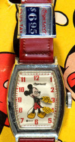 "INGERSOLL/US TIME MICKEY MOUSE WRIST WATCH" BOXED 1947 MODEL.