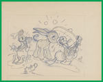 DON DONALD BEAUTIFUL PENCIL PUBLICITY DRAWING.