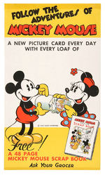 "MICKEY MOUSE RECIPE SCRAPBOOK" PROMOTIONAL WINDOW SIGN.