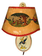 RARE DONALD DUCK WALL LAMP W/EVEN RARER SHADE.