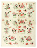 "MICKEY MOUSE" CHRISTMAS WRAPPING PAPER SHEET.