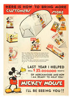 "MICKEY MOUSE RECIPE SCRAPBOOK"  PROMOTIONAL MAILER FOR STORE OWNERS.