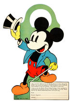 " MICKEY MOUSE GLOBE-TROTTERS" MEMBER SIGN-UP DOOR HANGER.