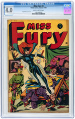 "MISS FURY" #4 SUMMER 1944 CGC 4.0 VG.