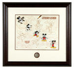 "MICKEY THROUGH TIME" LIMITED EDITION FRAMED PIN SET.