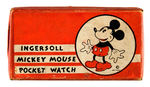 "INGERSOLL MICKEY MOUSE POCKET WATCH" BOXED FIRST VERSION WITH FOB.