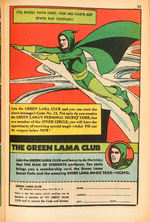 "GREEN LAMA" COMIC BOOK & CLUB CARD.