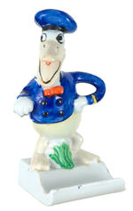 RARE LONG-BILLED DONALD DUCK CHINA TOOTHBRUSH HOLDER.