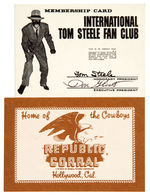 REPUBLIC SERIAL STAR TOM STEELE INTERNATIONAL FAN CLUB KIT.