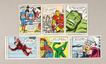 MARVEL SUPERHEROES GUM CARD SET/WRAPPERS.