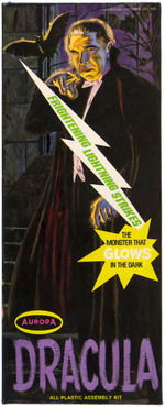 "FRIGHTENING LIGHTNING STRIKES - DRACULA" BOXED AURORA MODEL KIT.