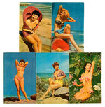 PIN-UP POSTCARD LOT WITH BETTIE PAGE.