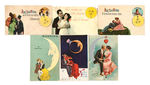 LOT OF 20 MOON-RELATED POSTCARDS INCLUDING REAL PHOTOS.