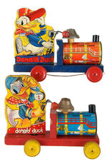 "FISHER-PRICE DONALD DUCK CHOO CHOO" PULL TOY VARIETIES.