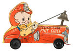 "ELMER FUDD FIRE CHIEF" FISHER PRICE-LIKE PULL TOY.