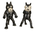 FELIX METAL PIN CUSHION/FIGURE PAIR.