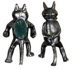 FELIX METAL PIN CUSHION/FIGURE PAIR.