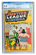 "JUSTICE LEAGUE OF AMERICA" CGC COMIC BOOK TRIO.