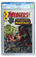 "THE AVENGERS" CGC COMIC BOOK TRIO.