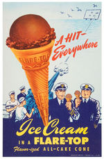 "FLARE TOP ICE CREAM CONE" STORE SIGN WITH DON WINSLOW.