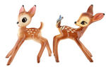 BAMBI LARGE SIZE AMERICAN POTTERY/SHAW FIGURINE NEAR SET.