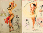 K.O. MUNSON “ARTIST’S SKETCH PAD” PIN-UP CALENDAR PAIR.