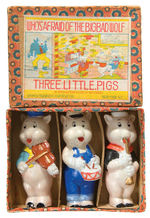 "THREE LITTLE PIGS" BOXED BISQUE SET.